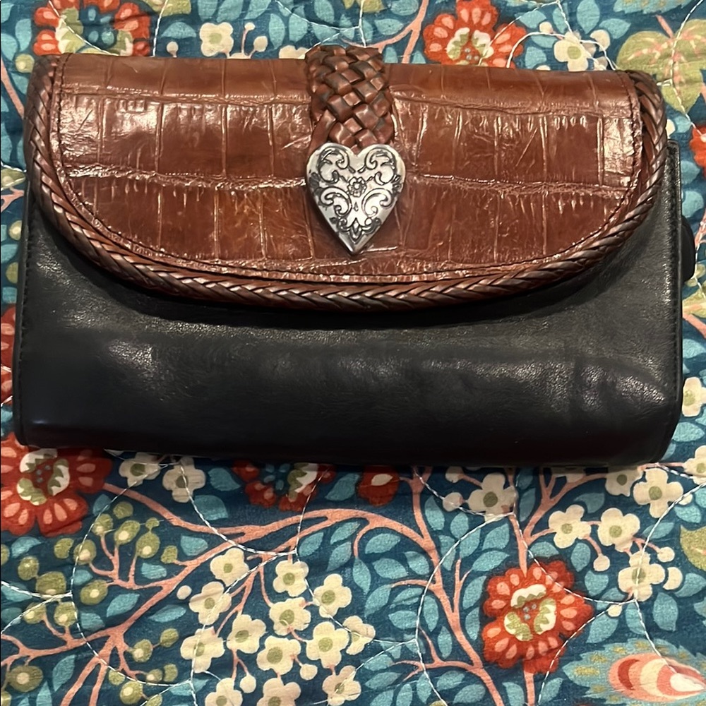 Vintage Brighton Brown and Black Women's Clutch